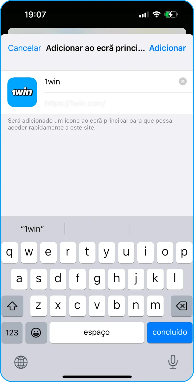 Confirme e tenha 1win sempre à mão.