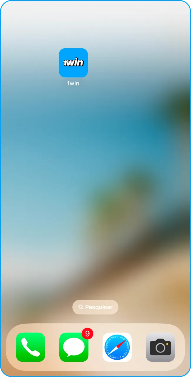 Inicie o app 1win e explore as opções.