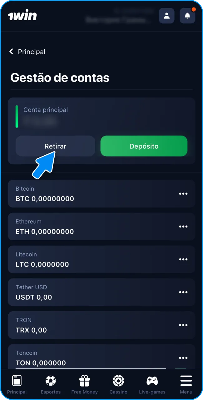 Retire seus ganhos facilmente na 1win.