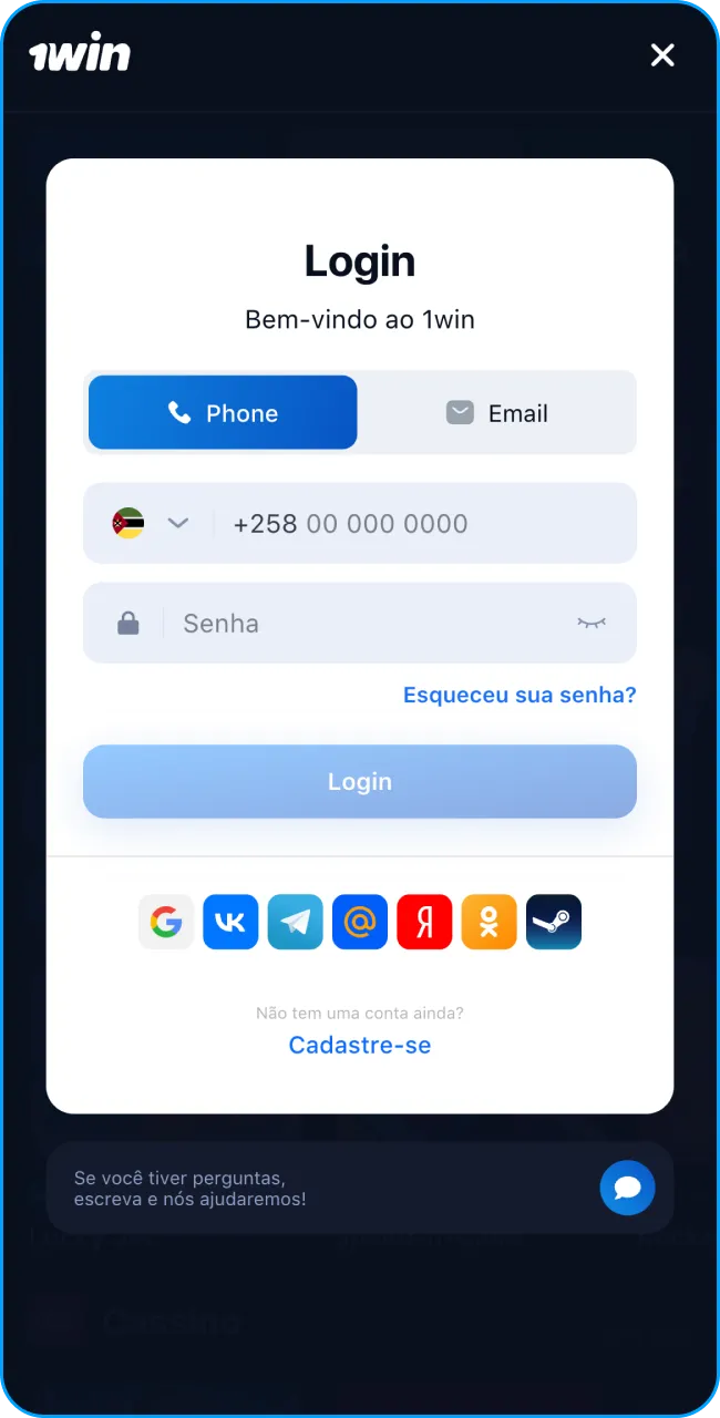 Autorize sua conta e saque na 1win.