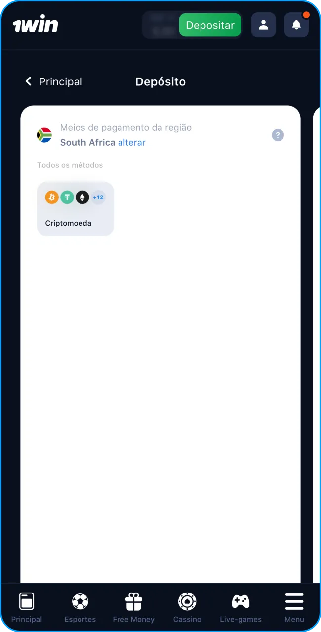 Selecione o método ideal para 1win.